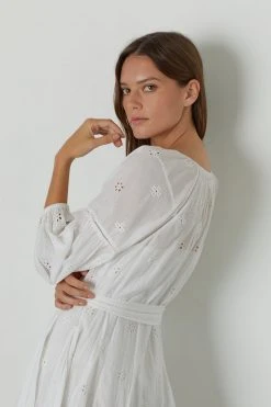 Velvet By Graham & Spencer Womens GRACIE COTTON EYELET DRESS 13 Velvet By Graham & Spencer Womens GRACIE COTTON EYELET DRESS