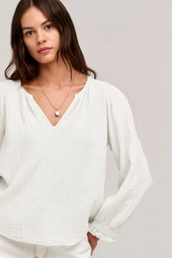 Velvet By Graham & Spencer ANTONIA COTTON GAUZE BLOUSE