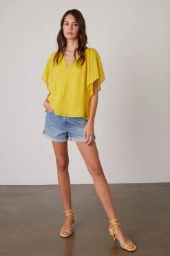 Velvet By Graham & Spencer ASHLYN COTTON GAUZE BLOUSE Womens 16 Velvet By Graham & Spencer ASHLYN COTTON GAUZE BLOUSE Womens