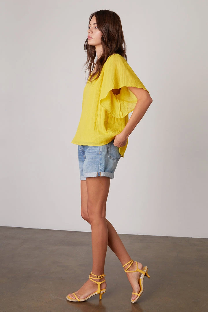 Velvet By Graham & Spencer ASHLYN COTTON GAUZE BLOUSE Womens 5 Velvet By Graham & Spencer ASHLYN COTTON GAUZE BLOUSE Womens