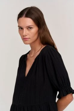 Velvet By Graham & Spencer Womens CLARISSA COTTON GAUZE TIERED DRESS 14 Velvet By Graham & Spencer Womens CLARISSA COTTON GAUZE TIERED DRESS