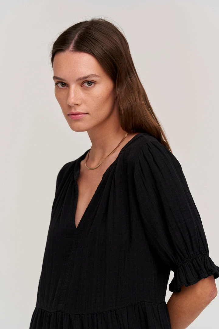 Velvet By Graham & Spencer Womens CLARISSA COTTON GAUZE TIERED DRESS 8 Velvet By Graham & Spencer Womens CLARISSA COTTON GAUZE TIERED DRESS