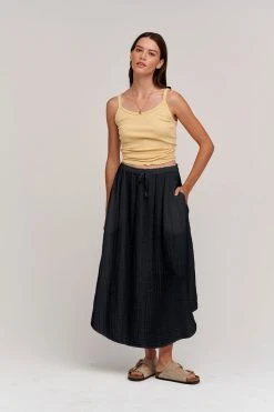Velvet By Graham & Spencer DANA COTTON GAUZE MIDI SKIRT 24 Velvet By Graham & Spencer DANA COTTON GAUZE MIDI SKIRT