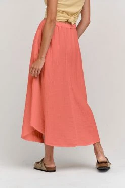 Velvet By Graham & Spencer DANA COTTON GAUZE MIDI SKIRT