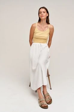 Velvet By Graham & Spencer DANA COTTON GAUZE MIDI SKIRT 20 Velvet By Graham & Spencer DANA COTTON GAUZE MIDI SKIRT