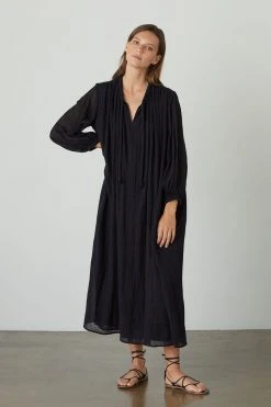 Velvet By Graham & Spencer Womens FRANKIE COTTON GAUZE MAXI DRESS