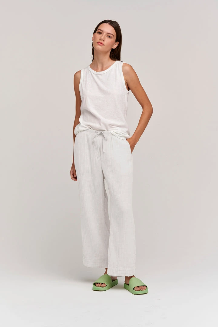 Velvet By Graham & Spencer FRANNY COTTON GAUZE PANT Womens 20 Velvet By Graham & Spencer FRANNY COTTON GAUZE PANT Womens