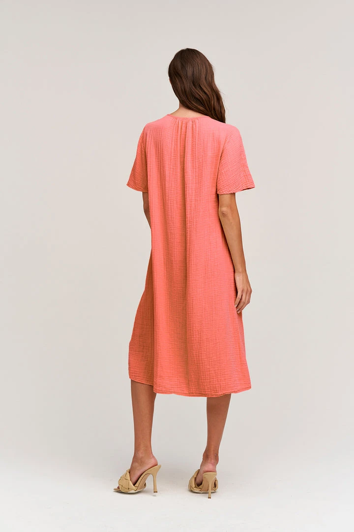 Velvet By Graham & Spencer HAZEL COTTON GAUZE MIDI DRESS 10 Velvet By Graham & Spencer HAZEL COTTON GAUZE MIDI DRESS