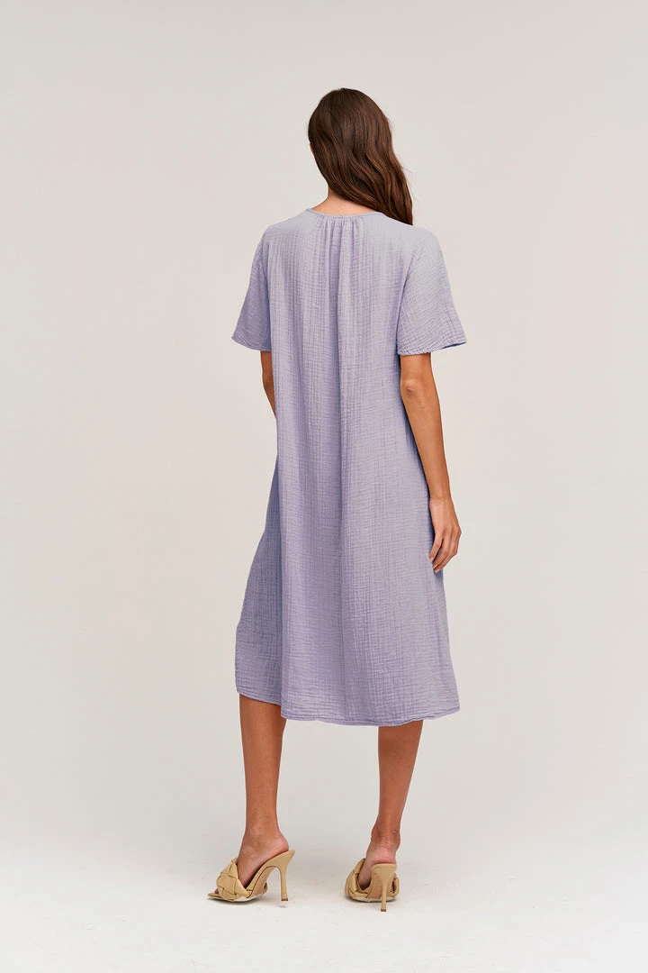 Velvet By Graham & Spencer HAZEL COTTON GAUZE MIDI DRESS 14 Velvet By Graham & Spencer HAZEL COTTON GAUZE MIDI DRESS