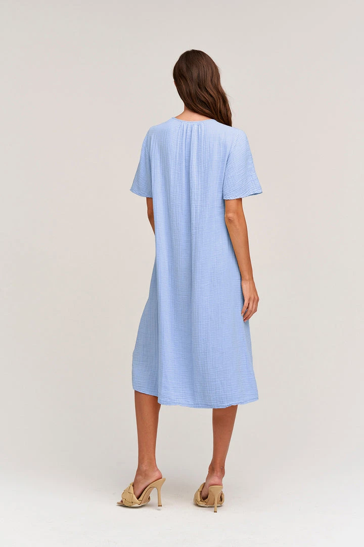 Velvet By Graham & Spencer HAZEL COTTON GAUZE MIDI DRESS 12 Velvet By Graham & Spencer HAZEL COTTON GAUZE MIDI DRESS