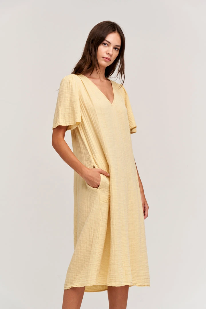 Velvet By Graham & Spencer HAZEL COTTON GAUZE MIDI DRESS 3 Velvet By Graham & Spencer HAZEL COTTON GAUZE MIDI DRESS