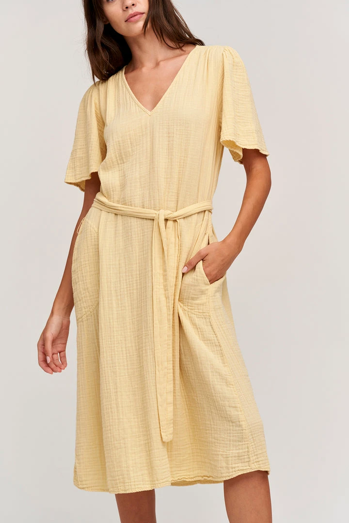 Velvet By Graham & Spencer HAZEL COTTON GAUZE MIDI DRESS 4 Velvet By Graham & Spencer HAZEL COTTON GAUZE MIDI DRESS