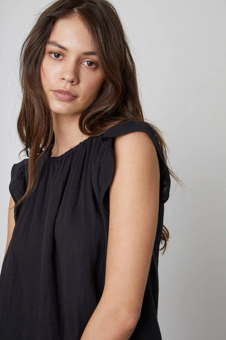 Velvet By Graham & Spencer KAIA COTTON GAUZE BLOUSE 15 Velvet By Graham & Spencer KAIA COTTON GAUZE BLOUSE