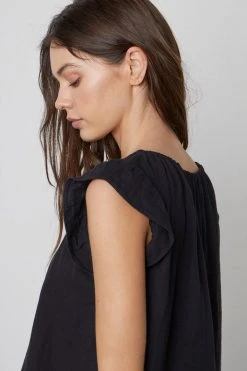 Velvet By Graham & Spencer KAIA COTTON GAUZE BLOUSE 37 Velvet By Graham & Spencer KAIA COTTON GAUZE BLOUSE