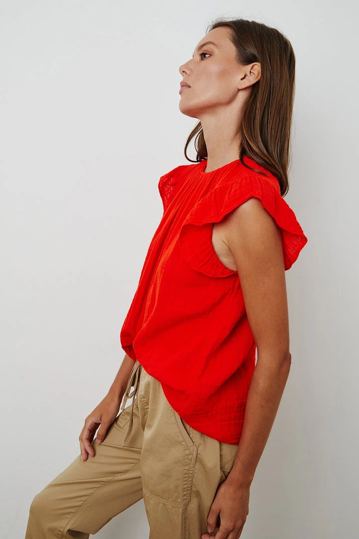 Velvet By Graham & Spencer KAIA COTTON GAUZE BLOUSE 23 Velvet By Graham & Spencer KAIA COTTON GAUZE BLOUSE