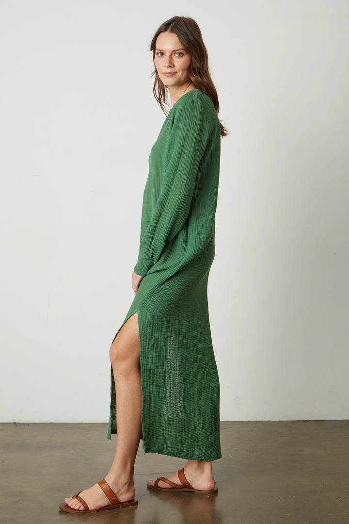 Velvet By Graham & Spencer Womens LORRAINE COTTON GAUZE CAFTAN DRESS 20 Velvet By Graham & Spencer Womens LORRAINE COTTON GAUZE CAFTAN DRESS