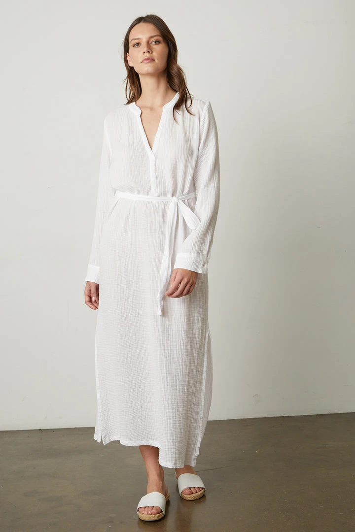 Velvet By Graham & Spencer Womens LORRAINE COTTON GAUZE CAFTAN DRESS 4 Velvet By Graham & Spencer Womens LORRAINE COTTON GAUZE CAFTAN DRESS