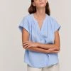 Velvet By Graham & Spencer Womens PAMELA COTTON GAUZE BUTTON-UP TOP 1 Velvet By Graham & Spencer Womens PAMELA COTTON GAUZE BUTTON-UP TOP