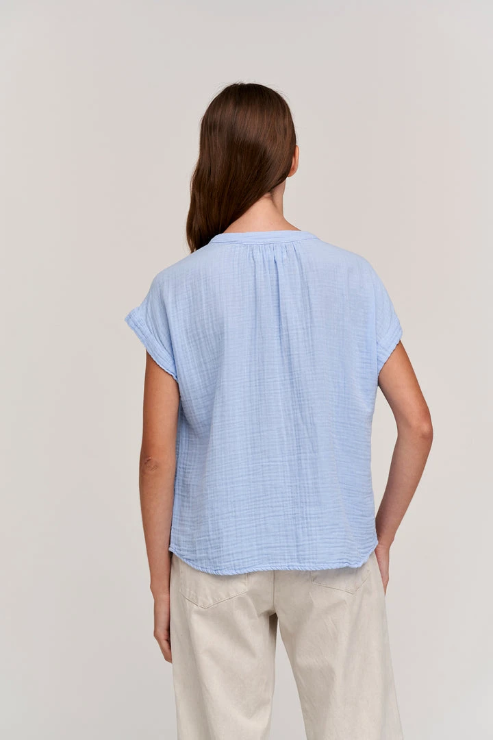 Velvet By Graham & Spencer Womens PAMELA COTTON GAUZE BUTTON-UP TOP 5 Velvet By Graham & Spencer Womens PAMELA COTTON GAUZE BUTTON-UP TOP
