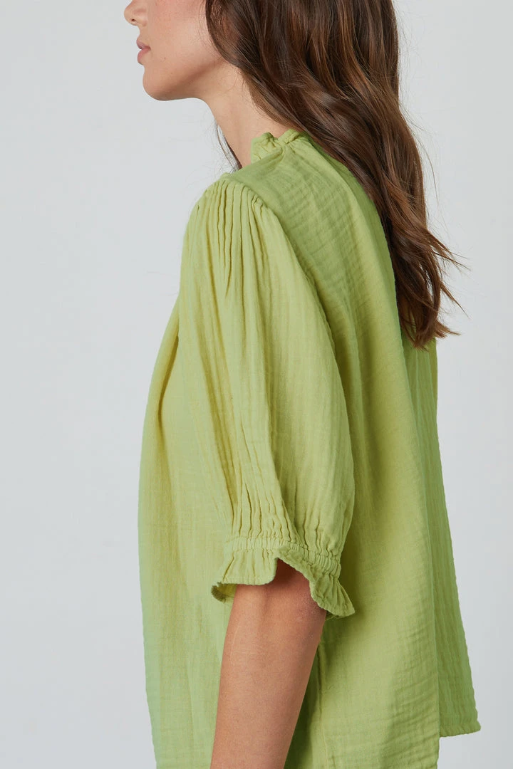 Velvet By Graham & Spencer ROSA COTTON GAUZE RUFFLE TOP 7 Velvet By Graham & Spencer ROSA COTTON GAUZE RUFFLE TOP