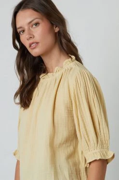 Velvet By Graham & Spencer ROSA COTTON GAUZE RUFFLE TOP 31 Velvet By Graham & Spencer ROSA COTTON GAUZE RUFFLE TOP