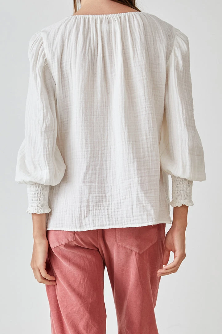 Velvet By Graham & Spencer RYLEE COTTON GAUZE BLOUSE 5 Velvet By Graham & Spencer RYLEE COTTON GAUZE BLOUSE