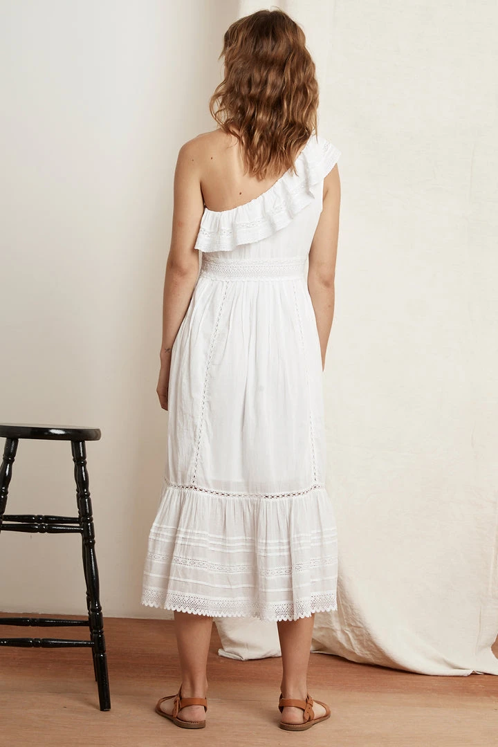 Velvet By Graham & Spencer COCO COTTON LACE ONE SHOULDER DRESS 5 Velvet By Graham & Spencer COCO COTTON LACE ONE SHOULDER DRESS