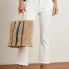 Velvet By Graham & Spencer ROW STRIPE STRAW BAG 2 Velvet By Graham & Spencer ROW STRIPE STRAW BAG