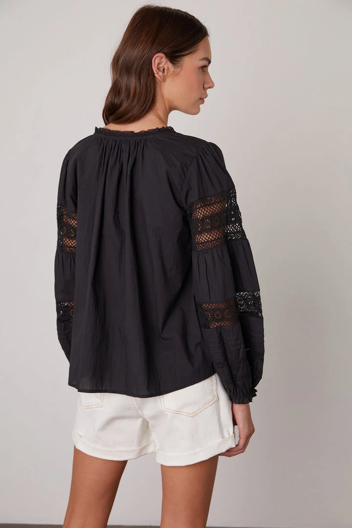 Velvet By Graham & Spencer TAYLER COTTON LACE BOHO TOP 11 Velvet By Graham & Spencer TAYLER COTTON LACE BOHO TOP