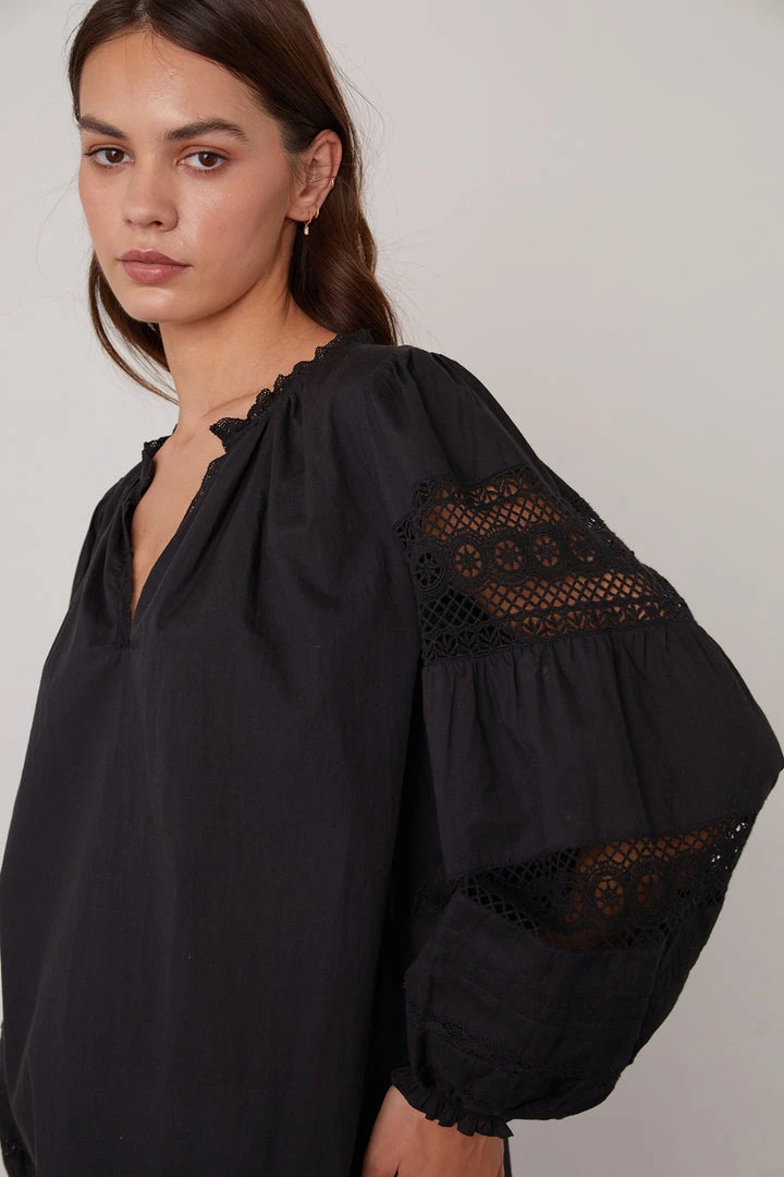 Velvet By Graham & Spencer TAYLER COTTON LACE BOHO TOP 12 Velvet By Graham & Spencer TAYLER COTTON LACE BOHO TOP