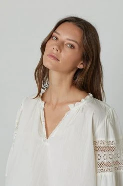 Velvet By Graham & Spencer TAYLER COTTON LACE BOHO TOP 16 Velvet By Graham & Spencer TAYLER COTTON LACE BOHO TOP