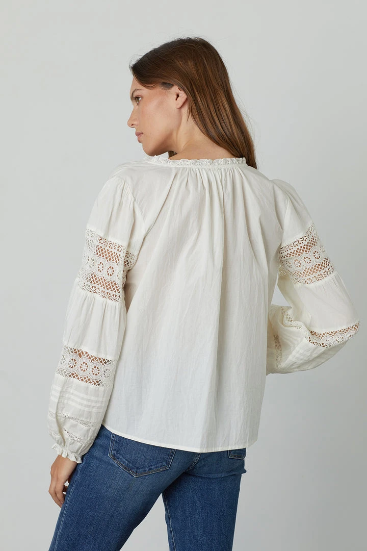 Velvet By Graham & Spencer TAYLER COTTON LACE BOHO TOP 6 Velvet By Graham & Spencer TAYLER COTTON LACE BOHO TOP