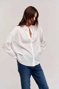 Velvet By Graham & Spencer Womens DEVYN BUTTON-UP SHIRT