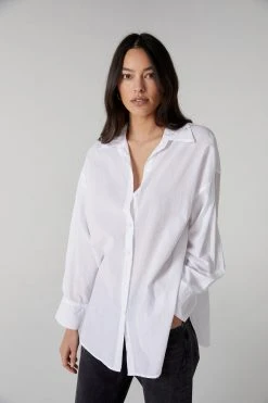 Velvet By Jenny Graham Womens REDONDO BUTTON-UP SHIRT