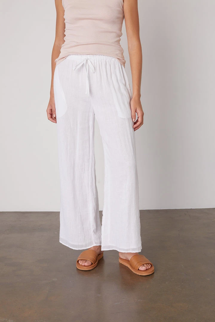 Velvet By Graham & Spencer Womens TWEETIE COTTON GAUZE PANT 4 Velvet By Graham & Spencer Womens TWEETIE COTTON GAUZE PANT