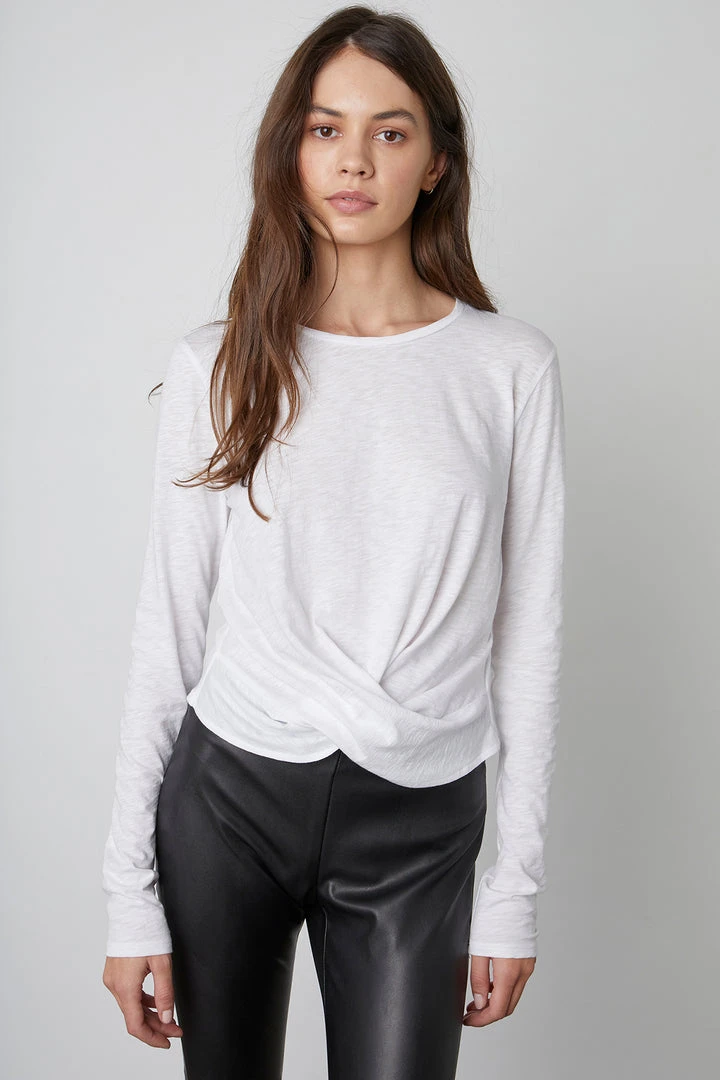 Velvet By Graham & Spencer BEATRICE FRONT TWIST TEE 7 Velvet By Graham & Spencer BEATRICE FRONT TWIST TEE