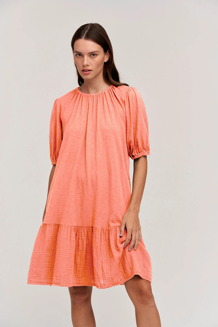 Velvet By Graham & Spencer BECCA PUFF SLEEVE DRESS Womens 7 Velvet By Graham & Spencer BECCA PUFF SLEEVE DRESS Womens