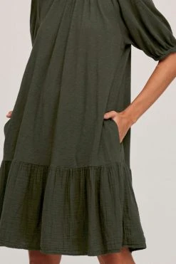 Velvet By Graham & Spencer BECCA PUFF SLEEVE DRESS Womens 13 Velvet By Graham & Spencer BECCA PUFF SLEEVE DRESS Womens