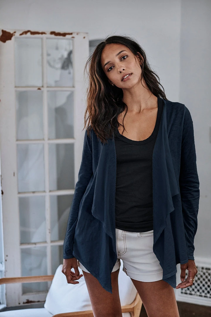 Velvet By Graham & Spencer CHAMPAGNE OPEN CARDIGAN 10 Velvet By Graham & Spencer CHAMPAGNE OPEN CARDIGAN