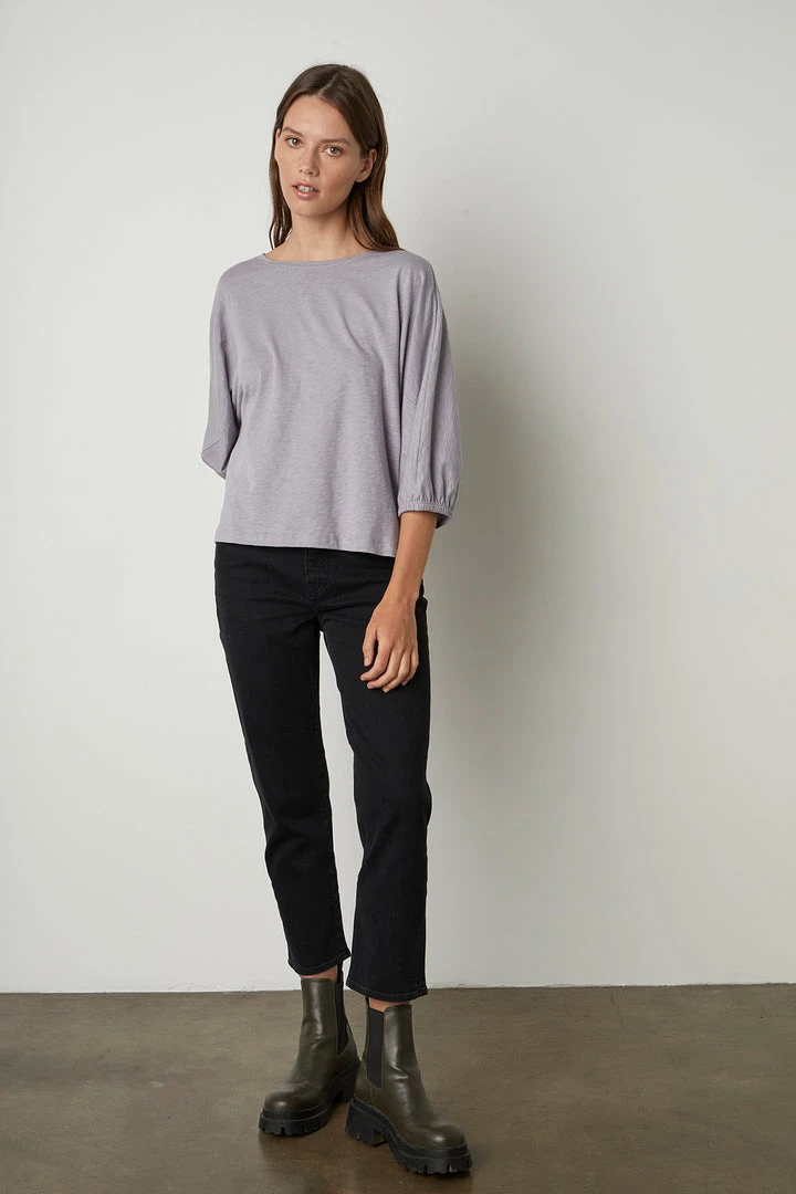 Velvet By Graham & Spencer Womens CORRY PUFF SLEEVE TEE 4 Velvet By Graham & Spencer Womens CORRY PUFF SLEEVE TEE