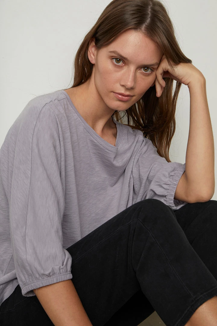 Velvet By Graham & Spencer Womens CORRY PUFF SLEEVE TEE 6 Velvet By Graham & Spencer Womens CORRY PUFF SLEEVE TEE