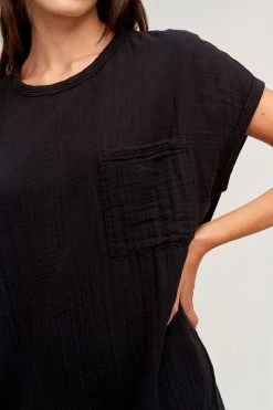 Velvet By Graham & Spencer HANNA COTTON SLUB MIX DRESS Womens 16 Velvet By Graham & Spencer HANNA COTTON SLUB MIX DRESS Womens