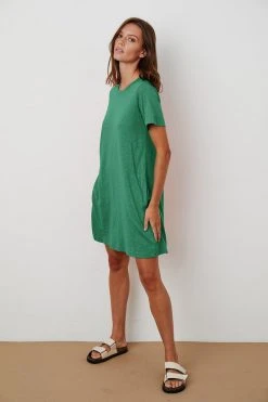 Velvet By Graham & Spencer LEIGH COTTON SLUB DRESS