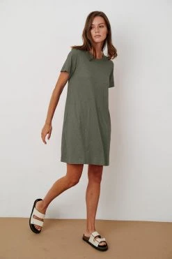 Velvet By Graham & Spencer LEIGH COTTON SLUB DRESS