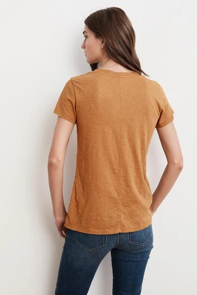 Velvet By Graham & Spencer LILITH COTTON SLUB V-NECK TEE Womens 14 Velvet By Graham & Spencer LILITH COTTON SLUB V-NECK TEE Womens