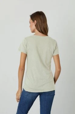 Velvet By Graham & Spencer LILITH COTTON SLUB V-NECK TEE Womens 32 Velvet By Graham & Spencer LILITH COTTON SLUB V-NECK TEE Womens