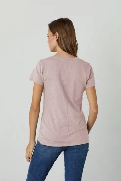 Velvet By Graham & Spencer Womens LILITH COTTON SLUB V-NECK TEE 58 Velvet By Graham & Spencer Womens LILITH COTTON SLUB V-NECK TEE