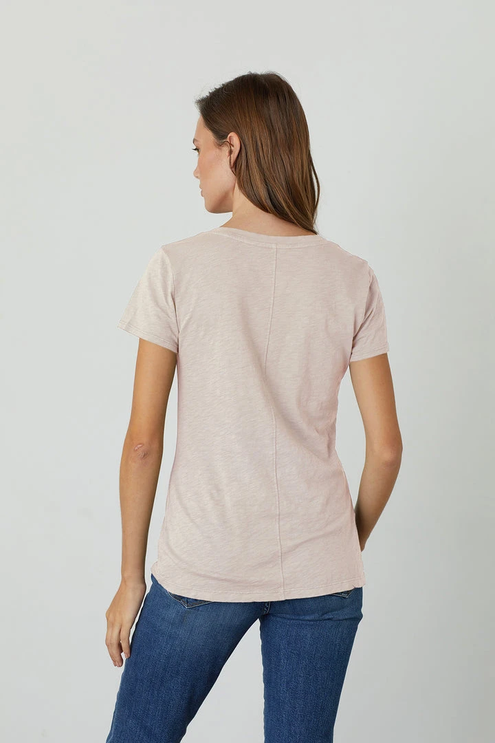Velvet By Graham & Spencer LILITH COTTON SLUB V-NECK TEE Womens 6 Velvet By Graham & Spencer LILITH COTTON SLUB V-NECK TEE Womens