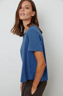 Velvet By Graham & Spencer LULA COTTON SLUB SWING TEE Womens 58 Velvet By Graham & Spencer LULA COTTON SLUB SWING TEE Womens