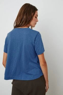 Velvet By Graham & Spencer LULA COTTON SLUB SWING TEE Womens 59 Velvet By Graham & Spencer LULA COTTON SLUB SWING TEE Womens